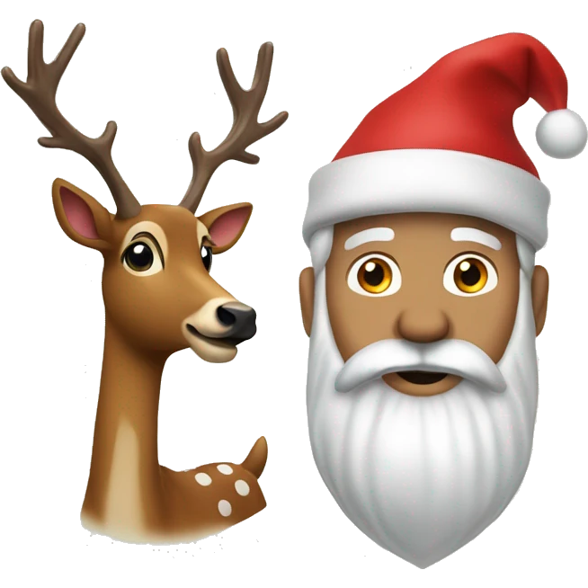 Santa and reandeer emoji