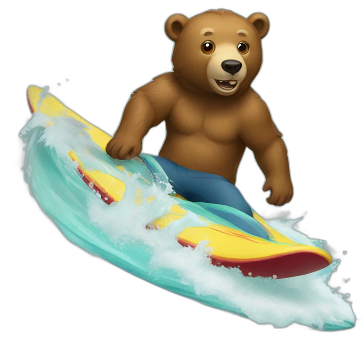 bear surfing emoji