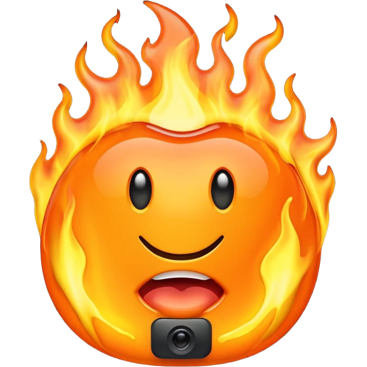 Web Cam on FIRE emoji