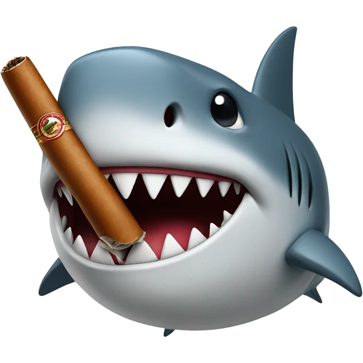 Shark with sigar  emoji