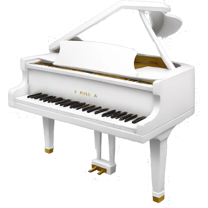 A white piano emoji