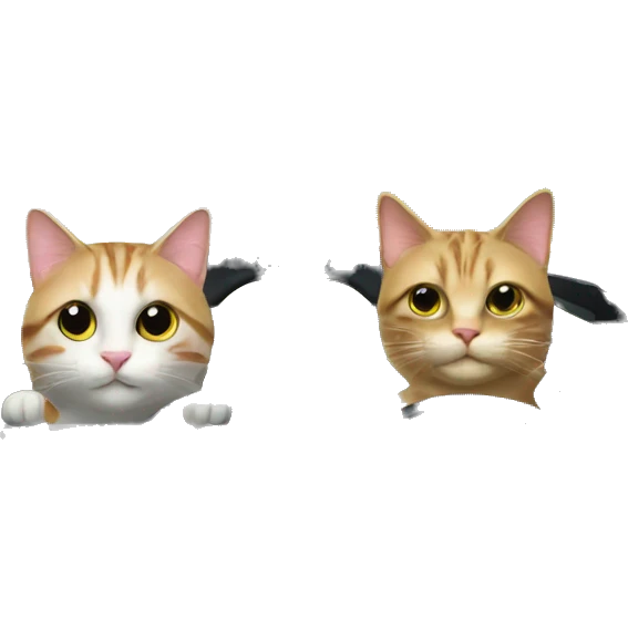2 same cats inside of Porsche  emoji