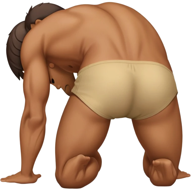 Naked back view male anus anal detailed ass focus macro Point of the ass passage bending over shows its anus emoji