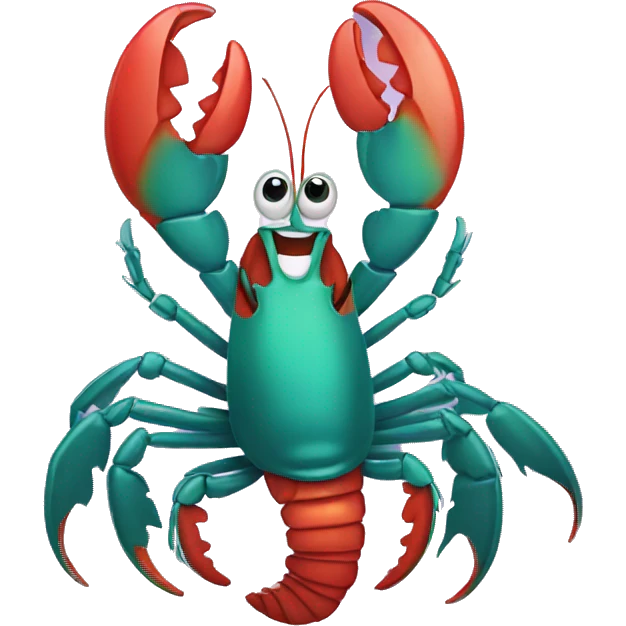 Laughing lobster emoji