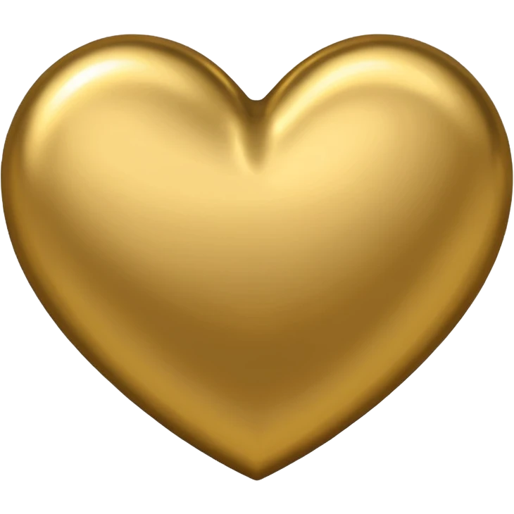 heart with metallic gold finish emoji