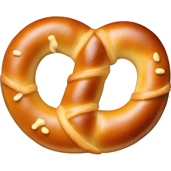 Pretzel with cheese sauce emoji
