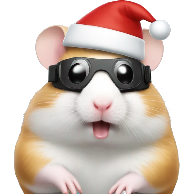 full body hamster in vr headset christmas emoji