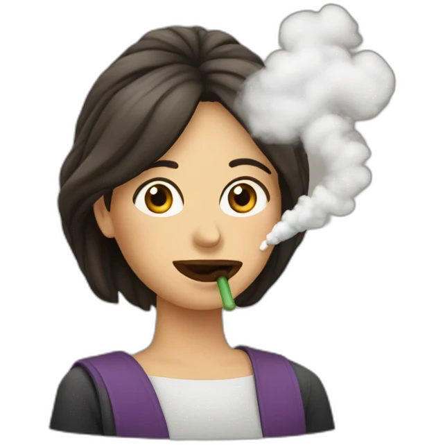 une femme qui fume une chicha emoji