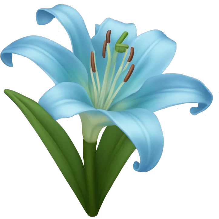 Light blue lily emoji