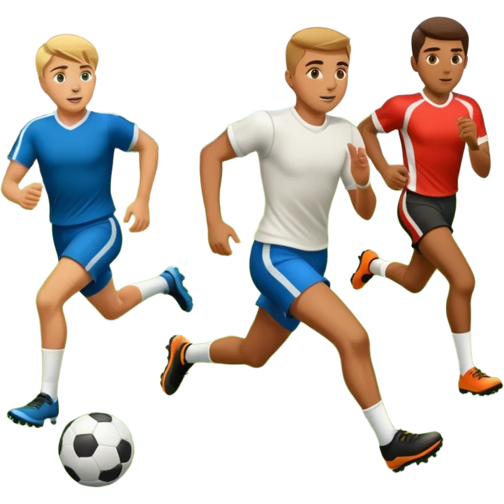 People playing football on the field emoji