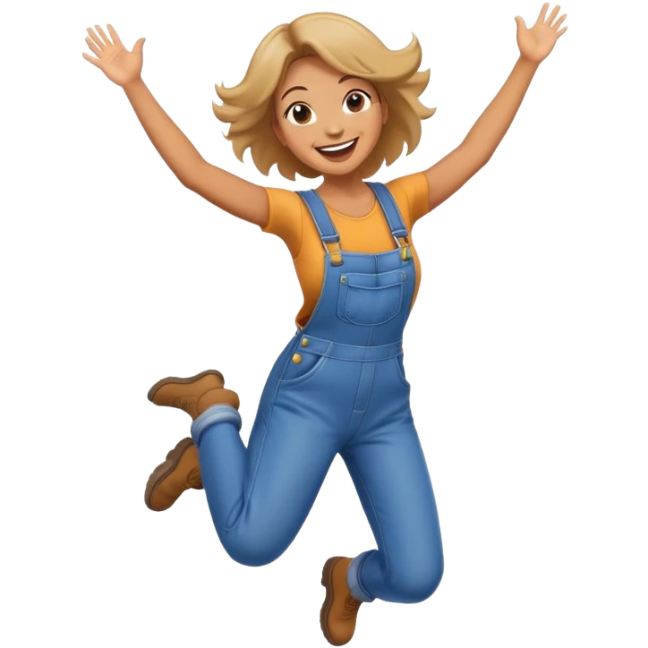 Agricultrice qui saute de joie emoji