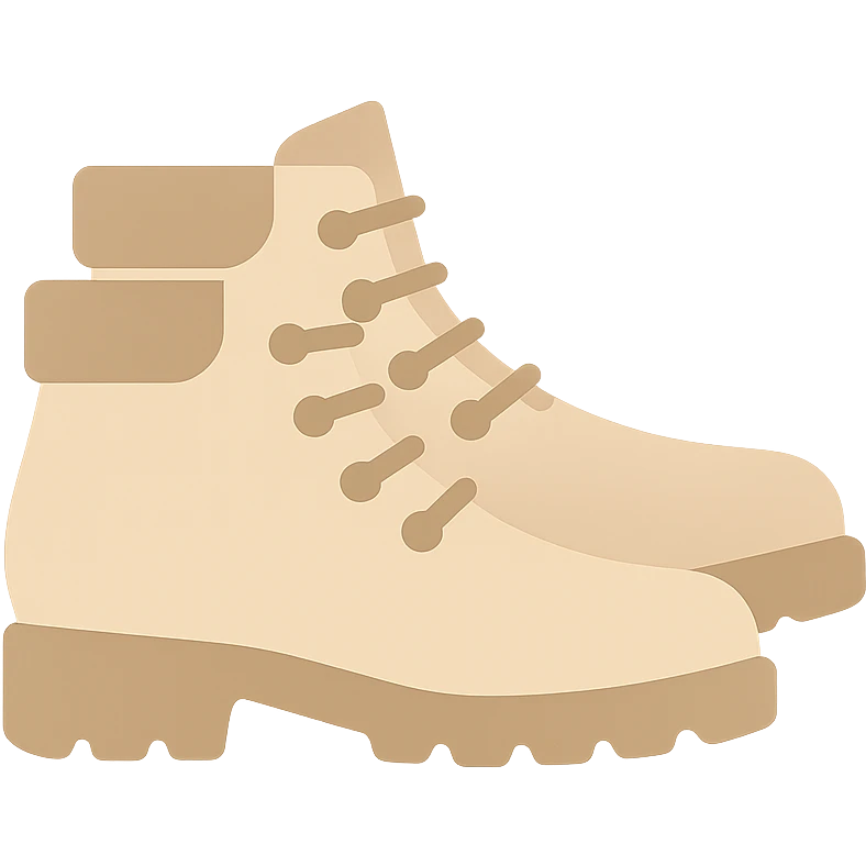 beige hiking boots emoji
