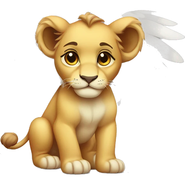 Baby lion wirh wings emoji