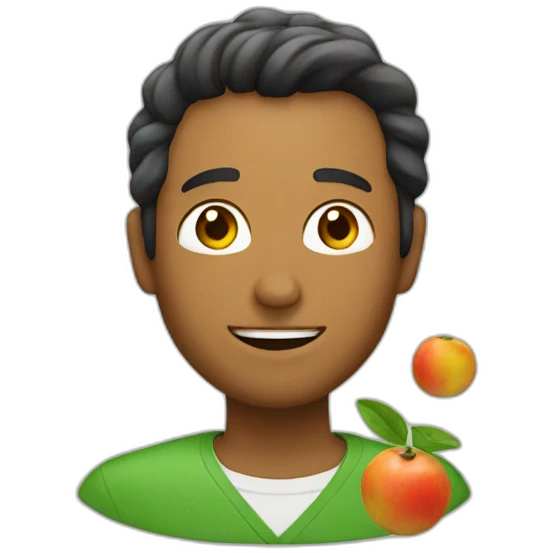 man with guayava behind him emoji