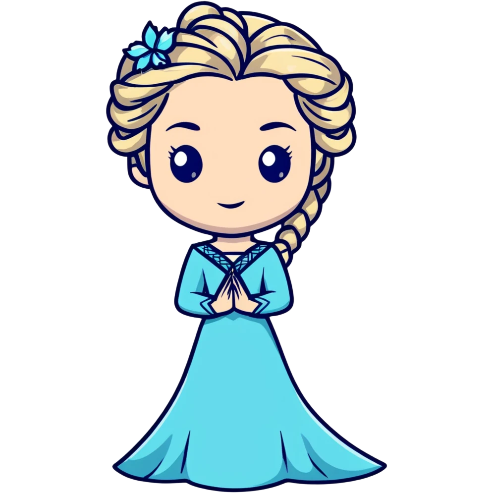 Elsa from Frozen Disney princess emoji