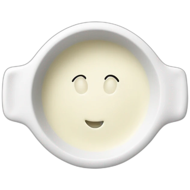 white sauce dipping dish emoji