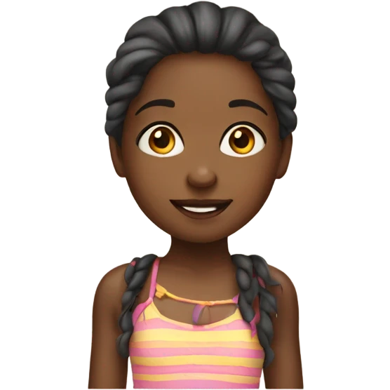 a kid girl on the beach emoji