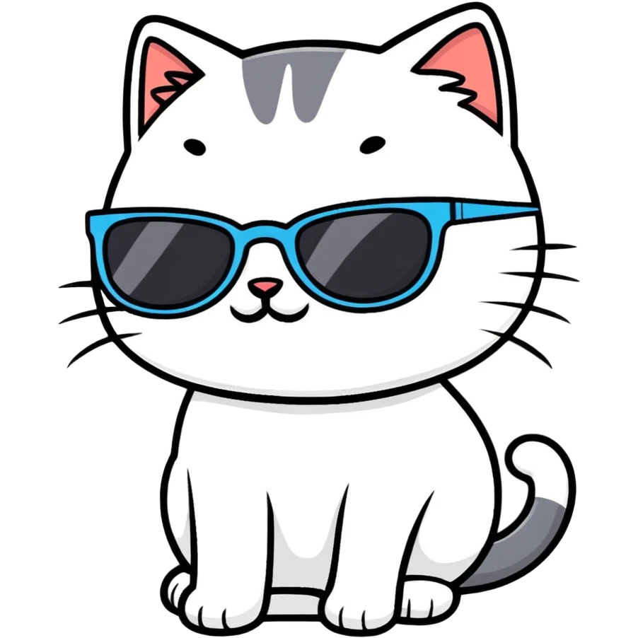 Cat with sunglasses emoji