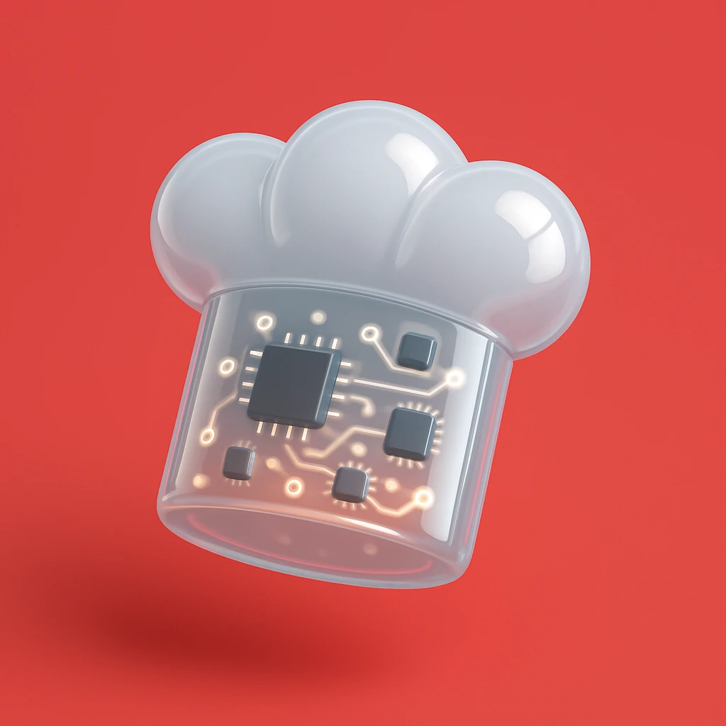 
White Chef hat  red background  emoji