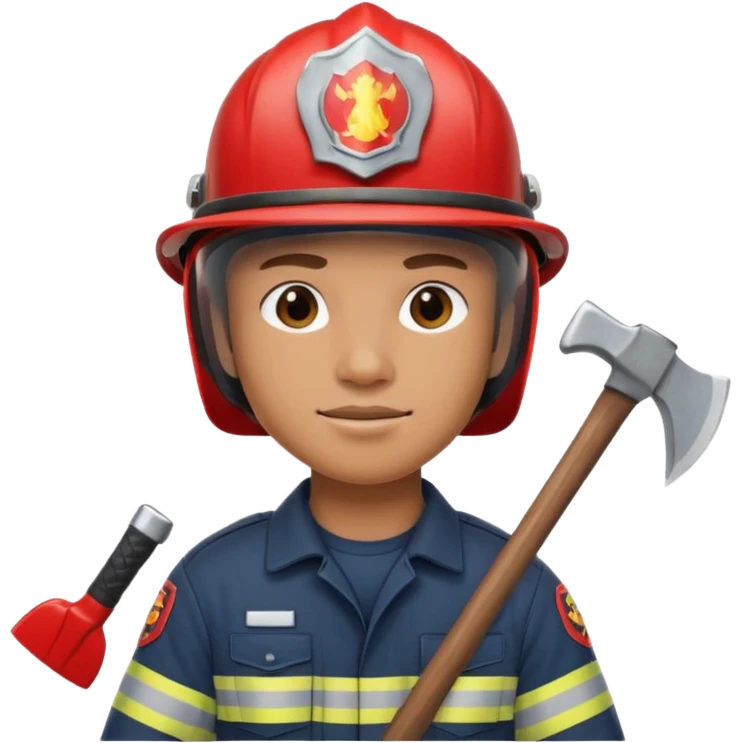 firefighter with axe emoji