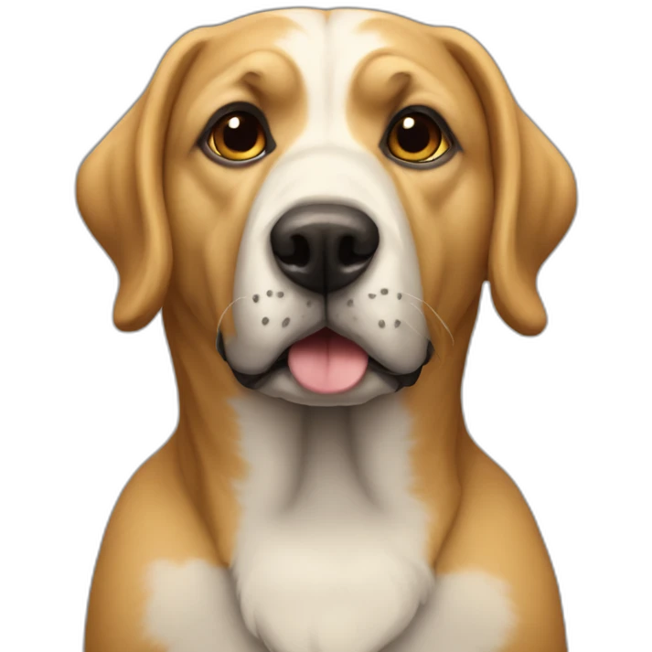 Perro snauzer sentado emoji