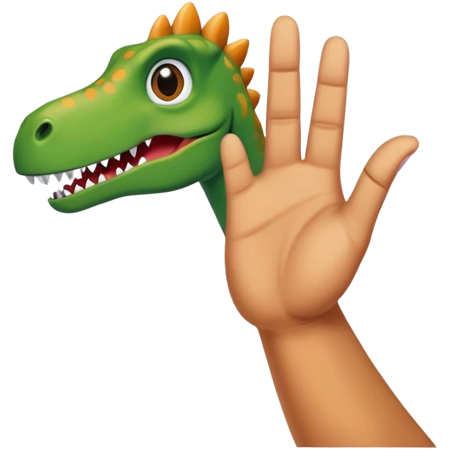 dinosaur hand showing like emoji