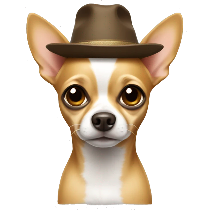 chihuahua with a hat emoji