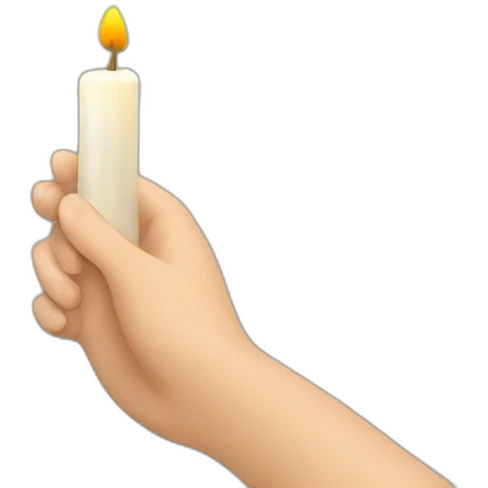 Hand Lighting a candle emoji