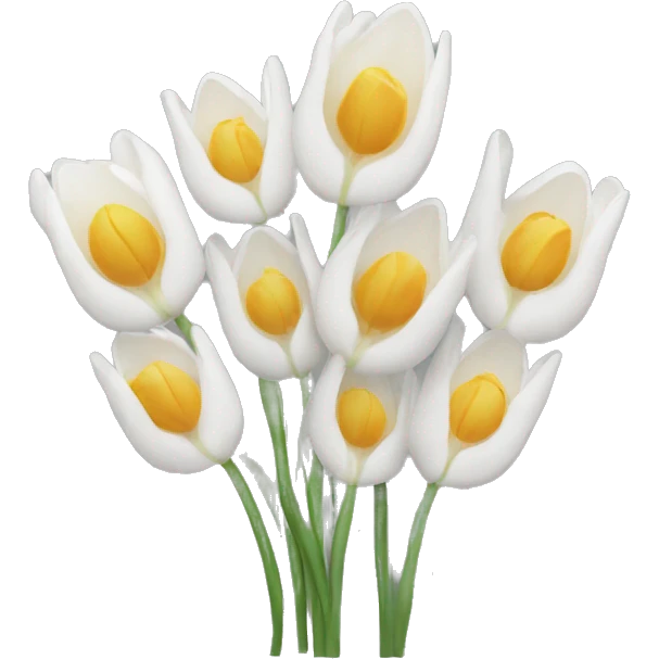 Withe tulps  emoji