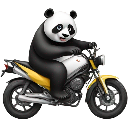 Panda on a bike emoji