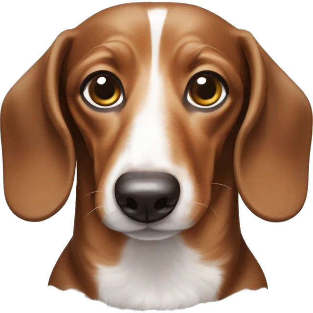 Dachshund marrón con manchas blancas emoji