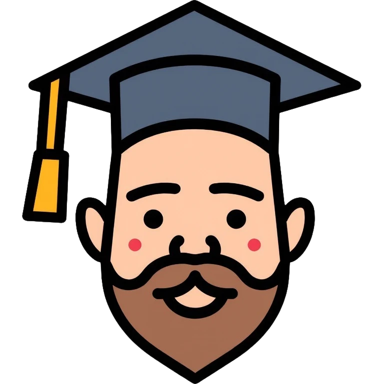 Teacher with graduation cap and pointer stick emoji