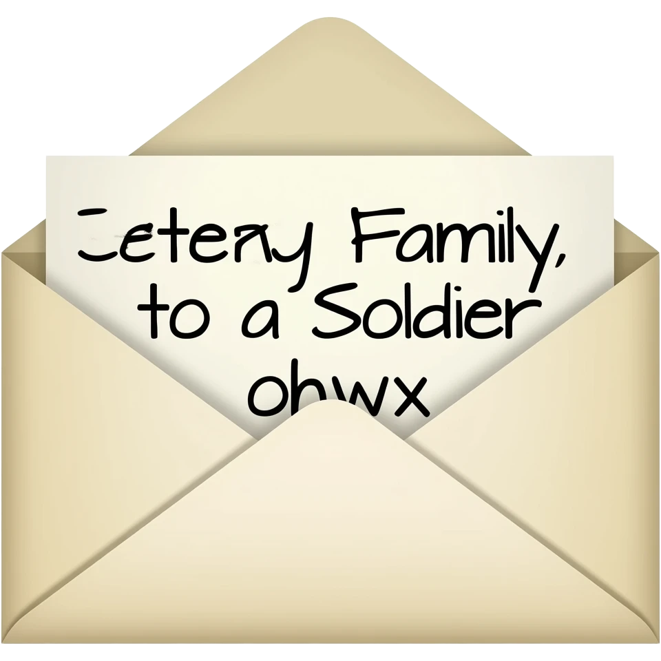 letter  from the family to a soldier emoji