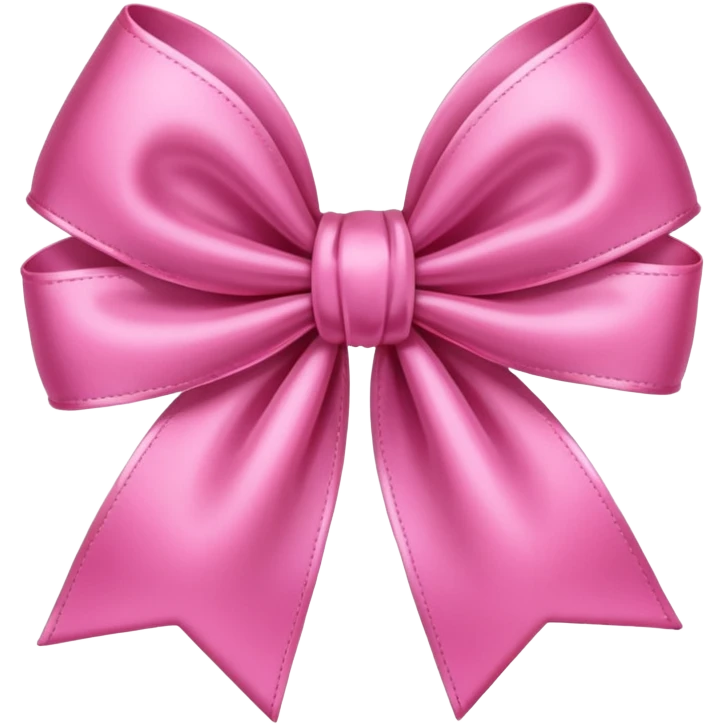 Pink bow cartoon emoji