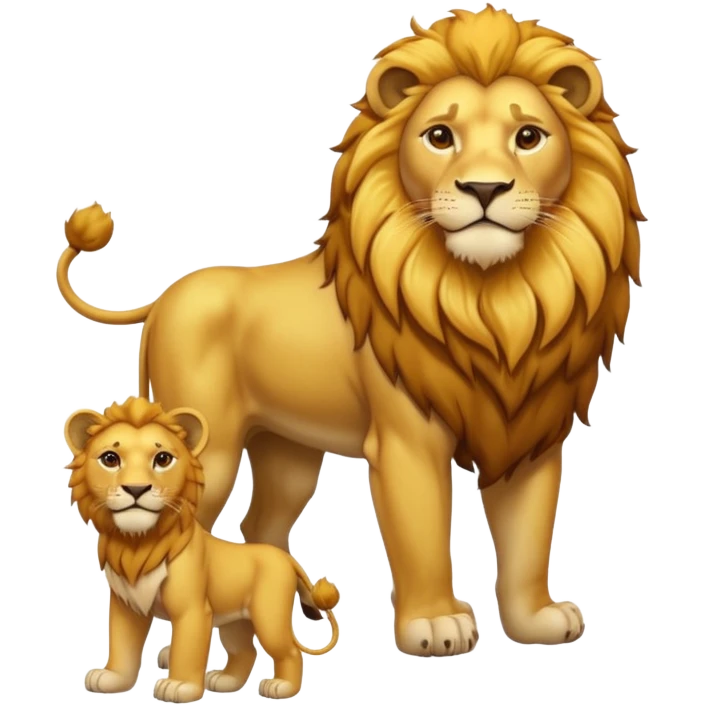 lion family, Father, full body. emoji