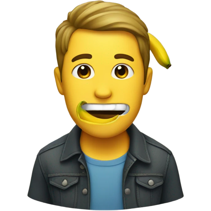  guy with banana in his mouth emoji