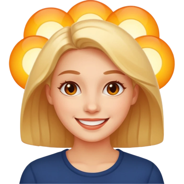 woman with lights emoji