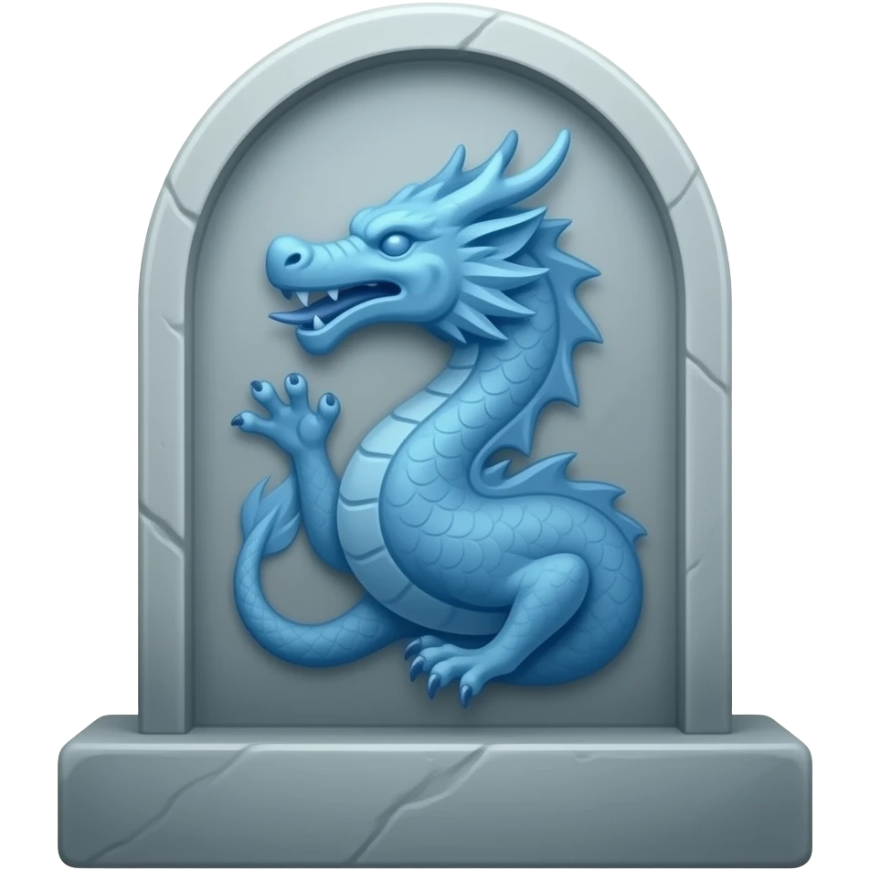 Blue dragon tomb stone emoji