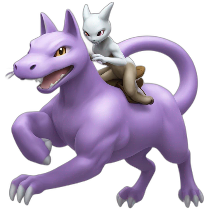 mewtwo riding bufalo emoji