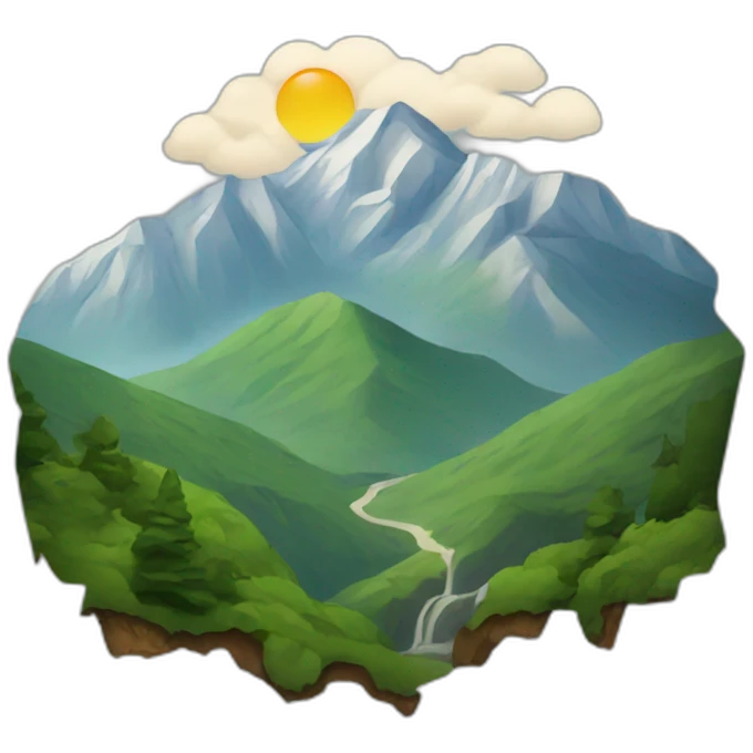 good-hiking-mountains emoji