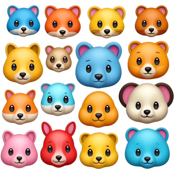 Animales divertidos y tiernos emoji