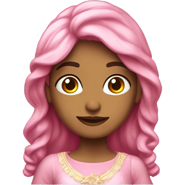 Hada con vestido rosa emoji