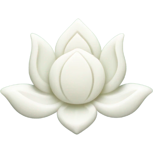 A Chinese style white lotus jade ornament emoji