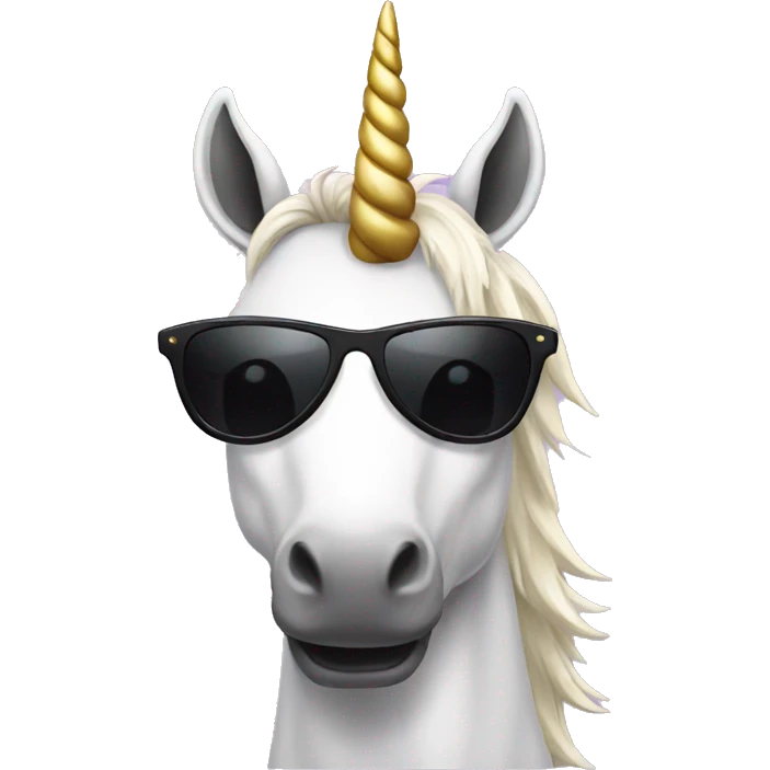 Unicorn with black sunglasses emoji emoji