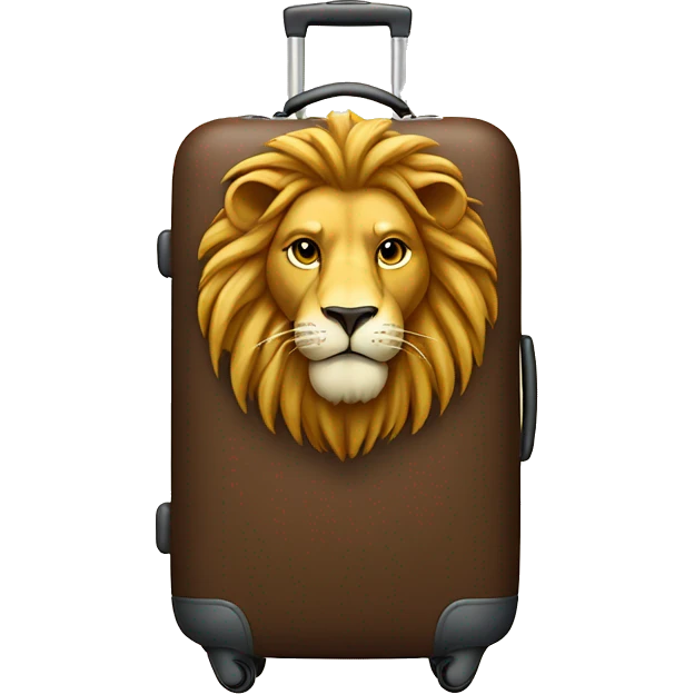 lion head on center of Luggage  emoji