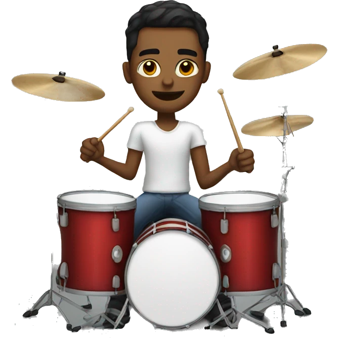 Guy playing drums emoji