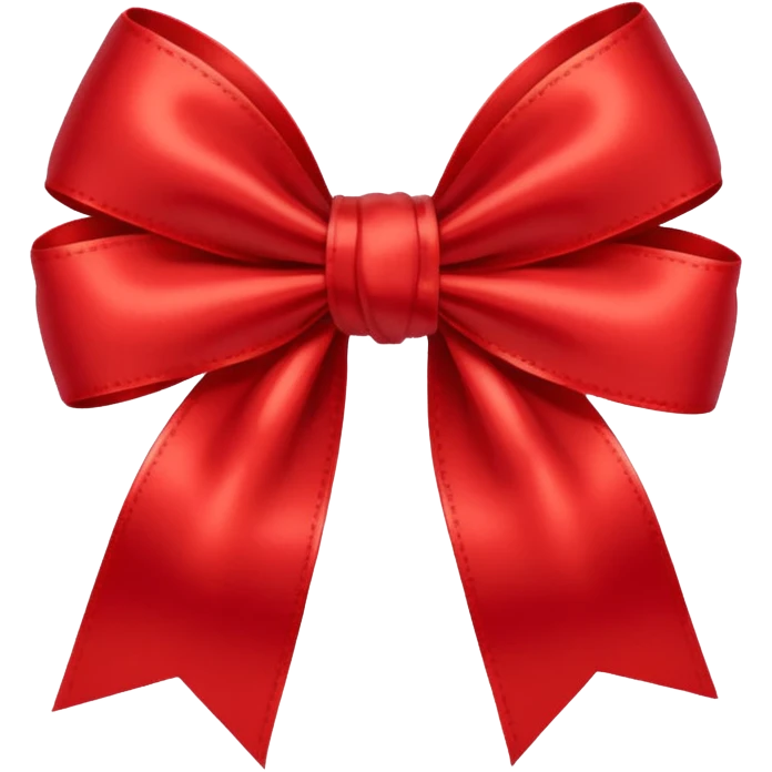 red bow with the "S" logo in the center emoji