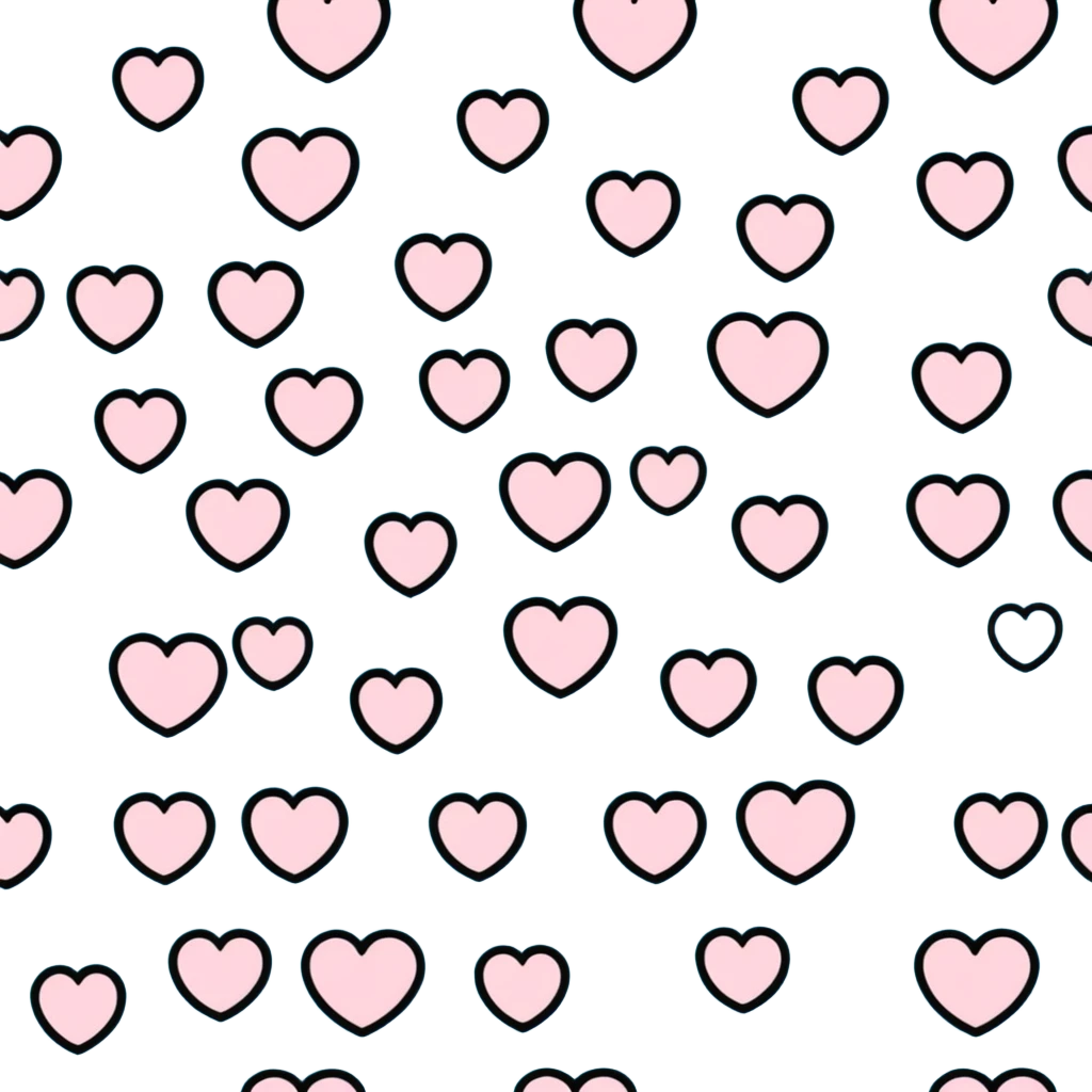 pastel blue and pastel pink heart pattern emoji