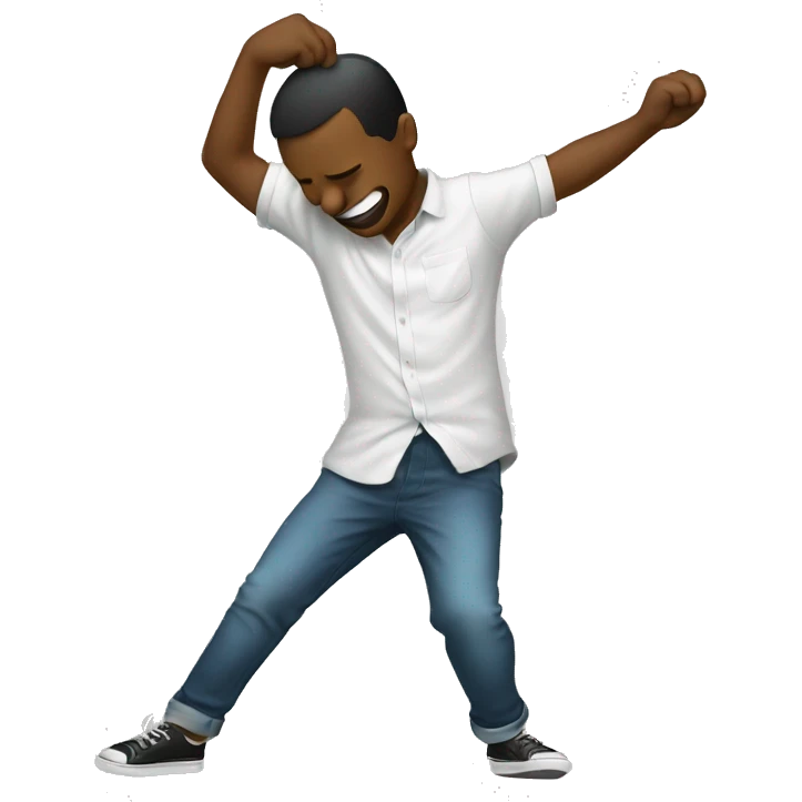 someone dabbing emoji