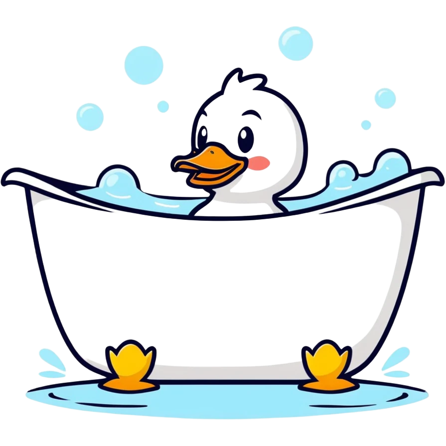 Duck in the bath emoji